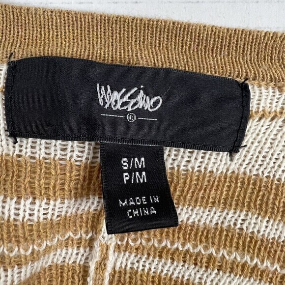 Mossimo Wrap/Shawl/Poncho Open Front  Southwestern Knit Mustard And White OSFM - Picture 5 of 9